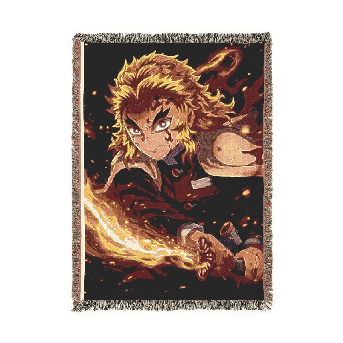Flame Hashira Anime Woven Blanket 🗡️🔥